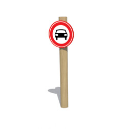 Verkeersbord verboden voor auto's